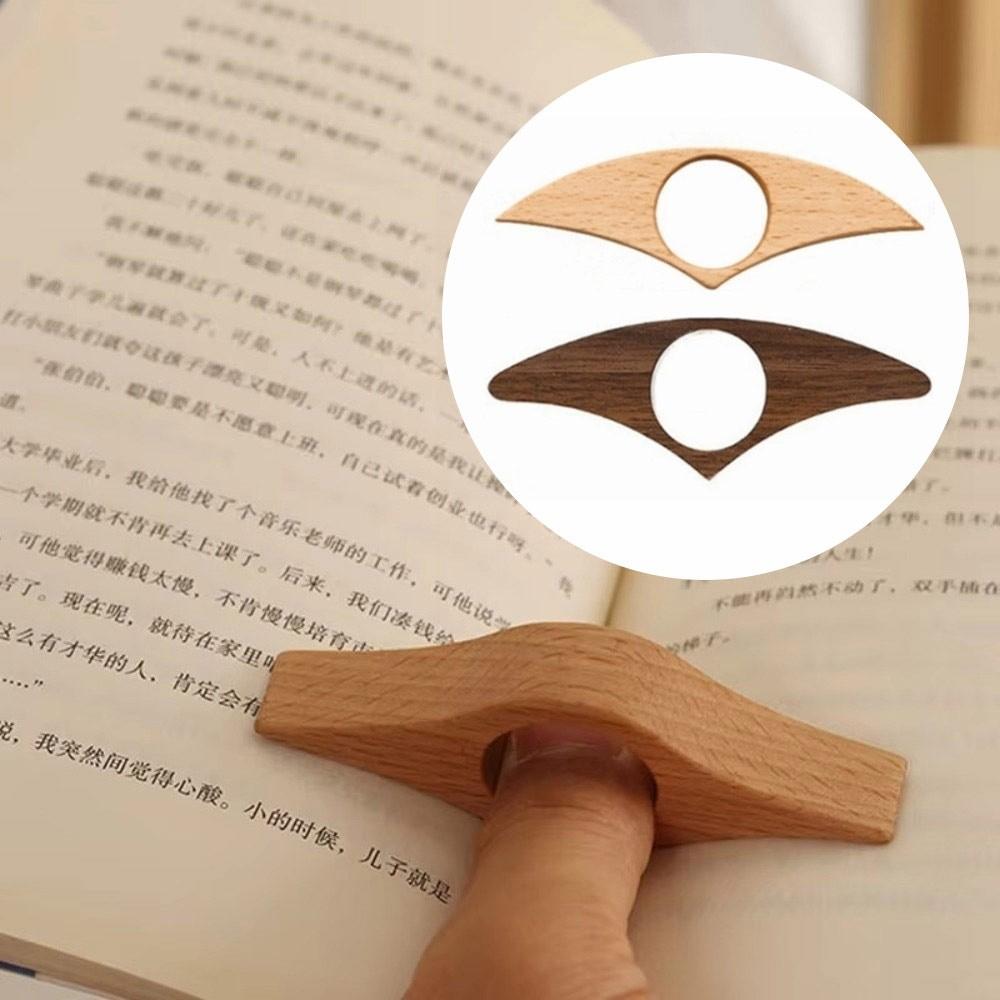 Wooden Bookmarks Page Turning Fixed Book Page Holder Gift Thumb Book Support  DIY Reading Aid