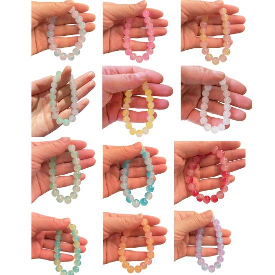 Браслет из бисера контрастного цвета, эластичная веревка, полировка ручной работы, браслет из искусственного хрусталя, ювелирные аксессуары, аксессуары