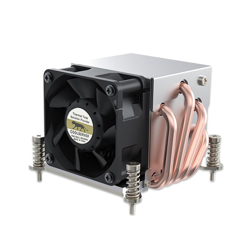 COOLSERVER R63 4 тепловые трубки 2U Серверный кулер для процессора Вентилятор охлаждения для рабочей станции компьютера для Intel LGA2011 1700 115X AMD AM4