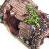 Aquarium Fish Tank Barrel Resin Broken Old Bucket with Moss Decoration Ornament Cave Landscaping  Fish Tank Accessories