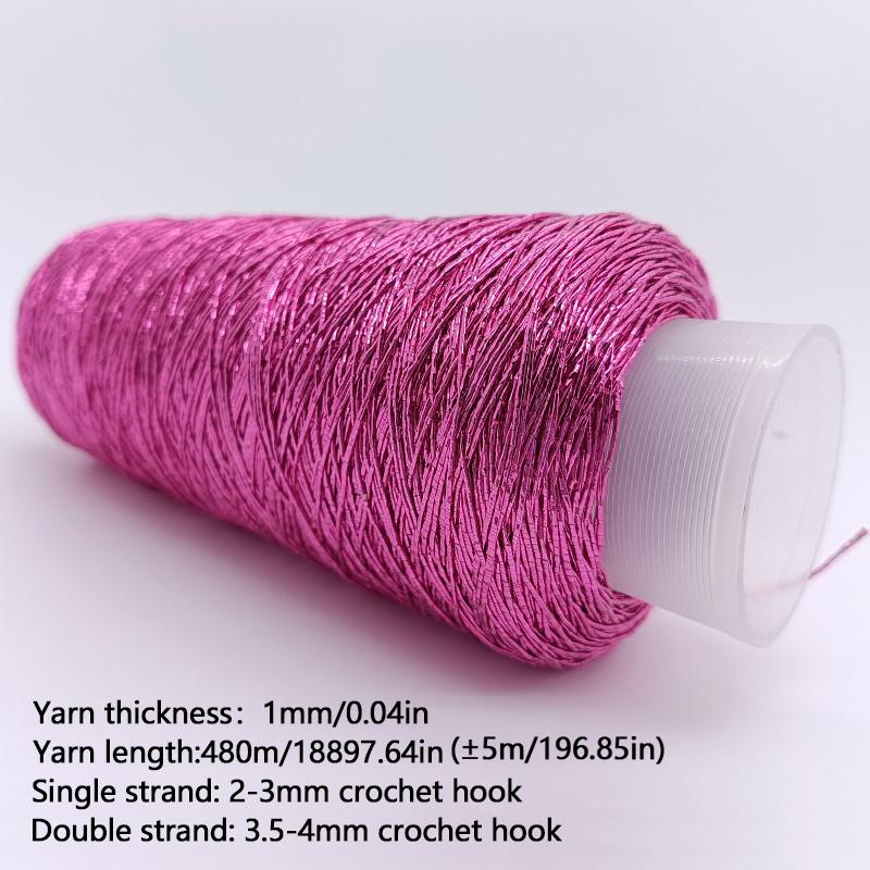 1PC Core Yarn Silver Plated Crushed Silver Color Super Shiny Wire Ball Yarn Bag Material