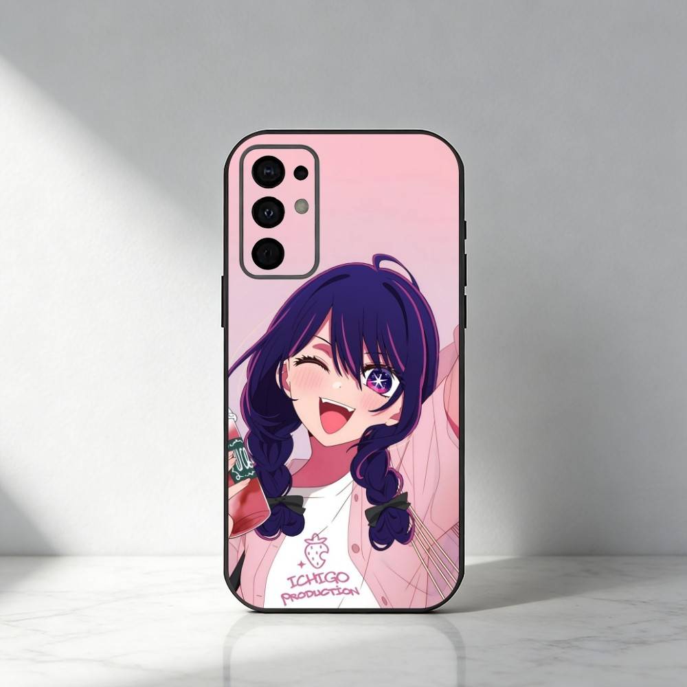 O-Oshi N-No K-Ko Хошино Ай Чехол для телефона Samsung S25, S24, S21, S22, S23, S30, Ultra, S20, Plus, Fe, Note, 5G Черный Чехол