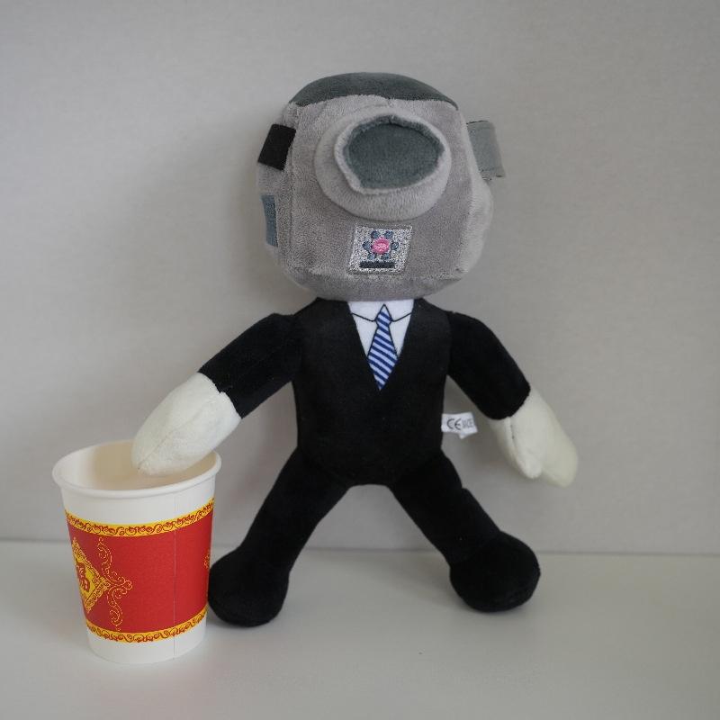 30 см Skibidi Туалет Мягкая плюшевая игрушка Монитор ТВ Фаршированные куклы Шутки игры Реквизит Забавный подарок