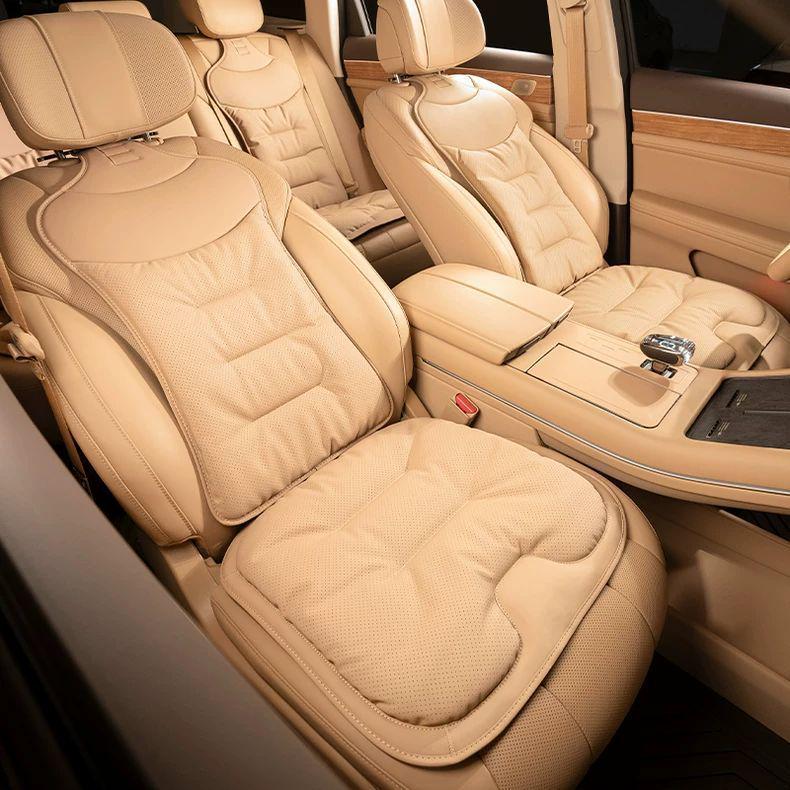 Всесезонная накладка на сиденье автомобиля из кожи наппа для Model 3 - Заднее сиденье