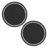 2pcs Car Rhinestone Cup Holder Beverage Mat Interior Anti Slip Mat Round Durable Cup Mat Car Accessories