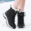 TUINANLE Зимние снежные ботинки Женские до середины икры Нескользящие и теплые хлопковые ботинки на толстой подошве Утепленные хлопковые ботинки
