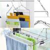 Balcony Folding Shoe Drying Rack Clothes Airer Stainless Steel Laundry Underwear Towel Storage