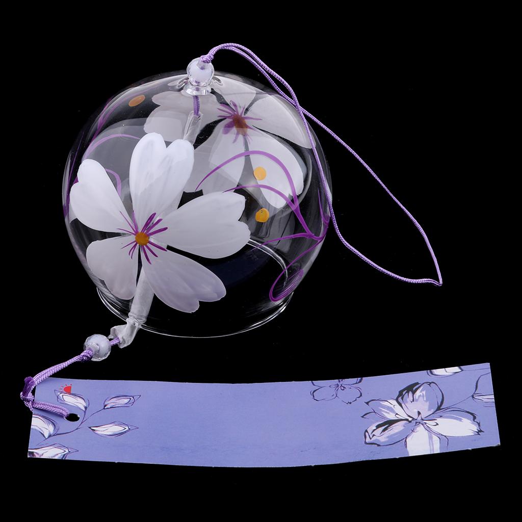 Japanese Culuture Glass Wind Bell Furin Wind Chimes Home Hanging Decor