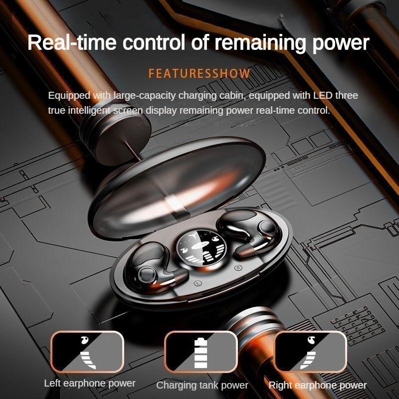 Невидимые наушники для сна, беспроводные Bluetooth 5,3 наушники TWS, спортивные наушники с шумоподавлением, водонепроницаемые мини-гарнитуры