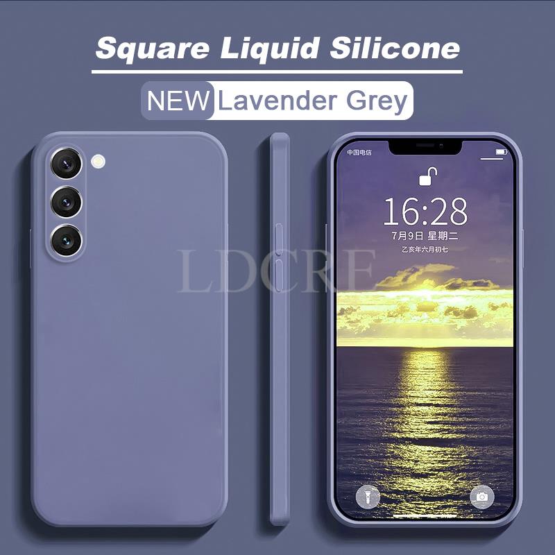 For Samsung Galaxy S24 Case Liquid Silicone Coque Samsung S24 FE S23 FE S22 Plus Ultra S21 S23 Cover TPU Fundas Protective Case