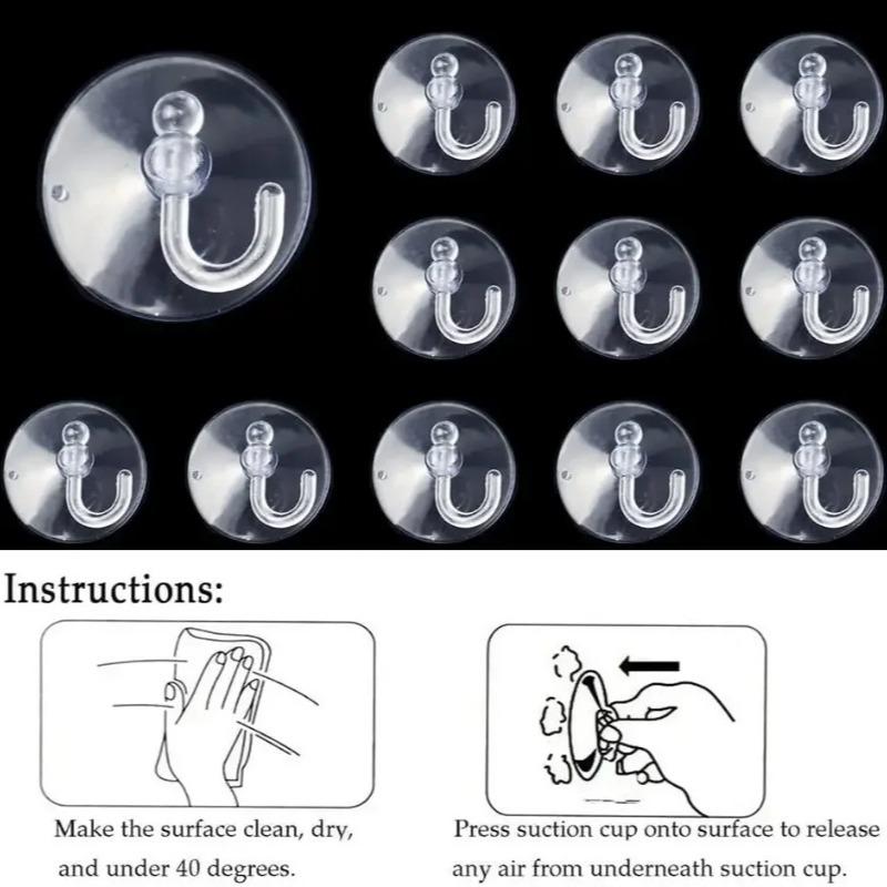 5/10/20 шт. Крючки на присосках Держатель с сильной присоской с пластиковыми крючками Для стеклянного окна Настенный крючок Вешалка Дом Кухня Ванная