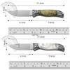 Fruit Pocket Knife Stainless Steel Folding Knife for Kitchen Cooking Chef Knife Portable Utility Knife Keychain Butcher Knife