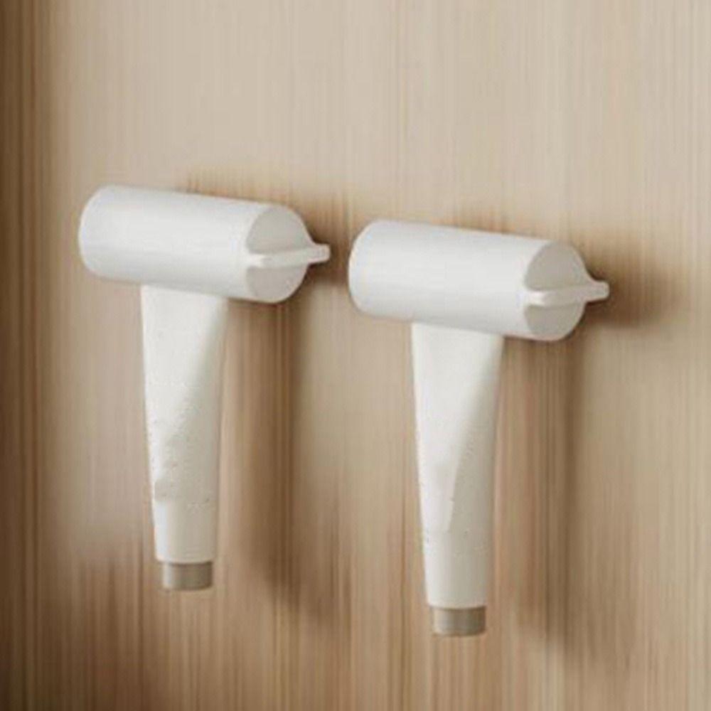 White Toothpaste Squeezer Plastic Toothpaste Dispenser Holder Toothpaste Clip  for Bathroom