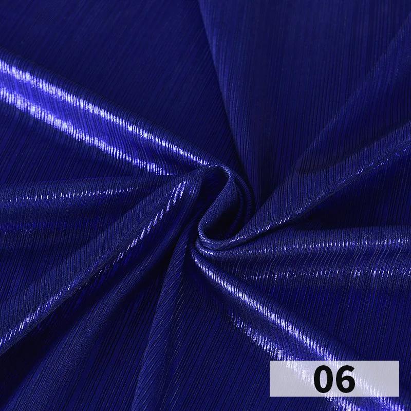 1x1.45 Meter Metallic Gliter Soft Fabric Shiny Gold Silver Fashion High Stretch Bright Silky Cloth for Diy Sewing Dress Fabrics