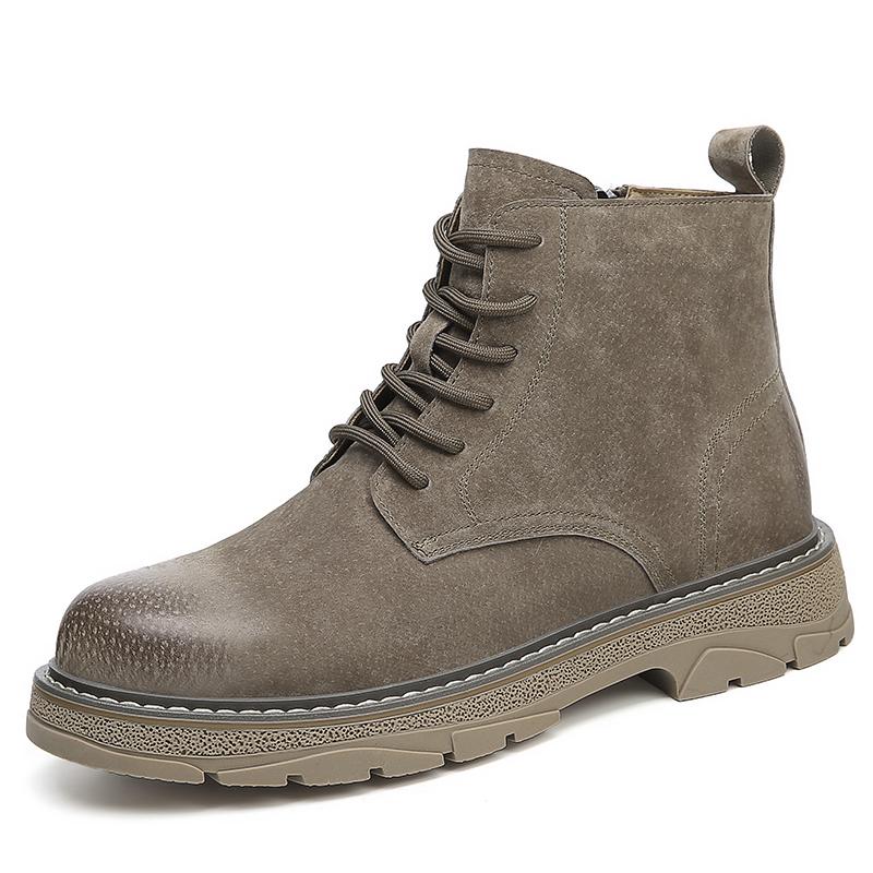 Зимние новые высококачественные уличные короткие ботинки мужские классические ботинки пустыни с круглым носком на низком каблуке модные повседневные уличные повседневные мужские туфли