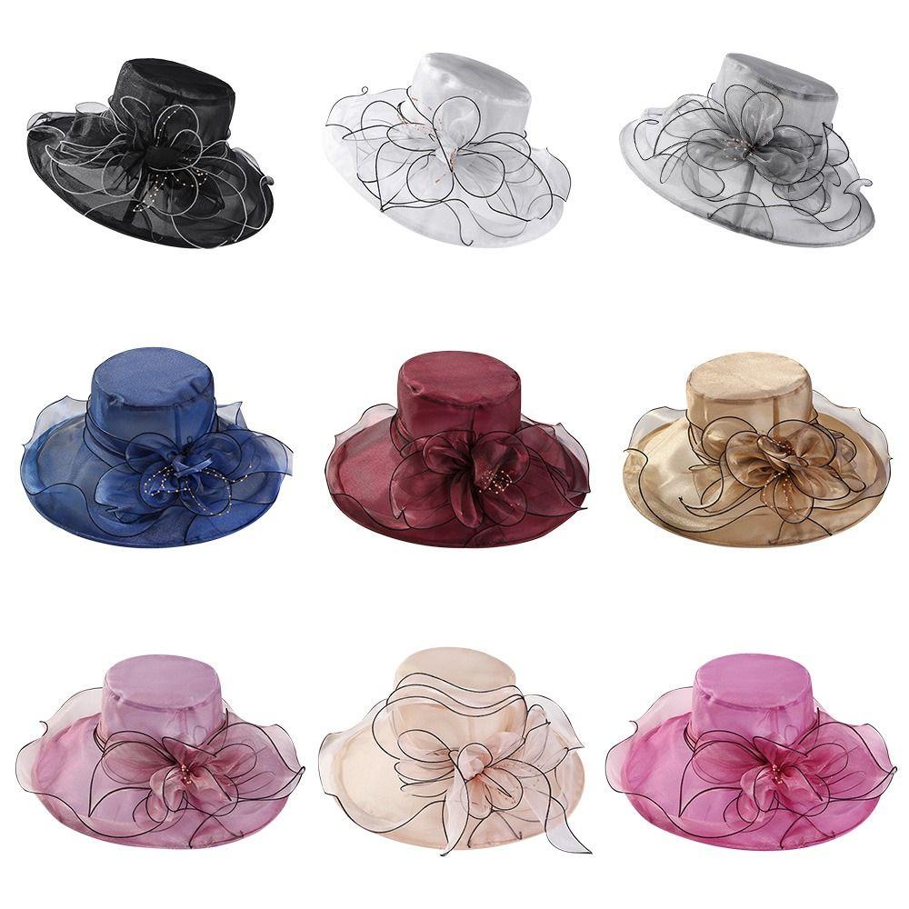 Breathable UV Protection Outdoor Sun Hat Beach Hat Organza Hat Sunscreen Cap
