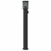 Pathway Lights with Socket 3 pcs Black 110 cm Stainless Steel