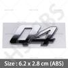 3D ABS Q4 Letter Emblem Logo Rear Trunk Badge Car Styling Sticker For  Levante Ghibli Grecale Quattroporte GranCabrio