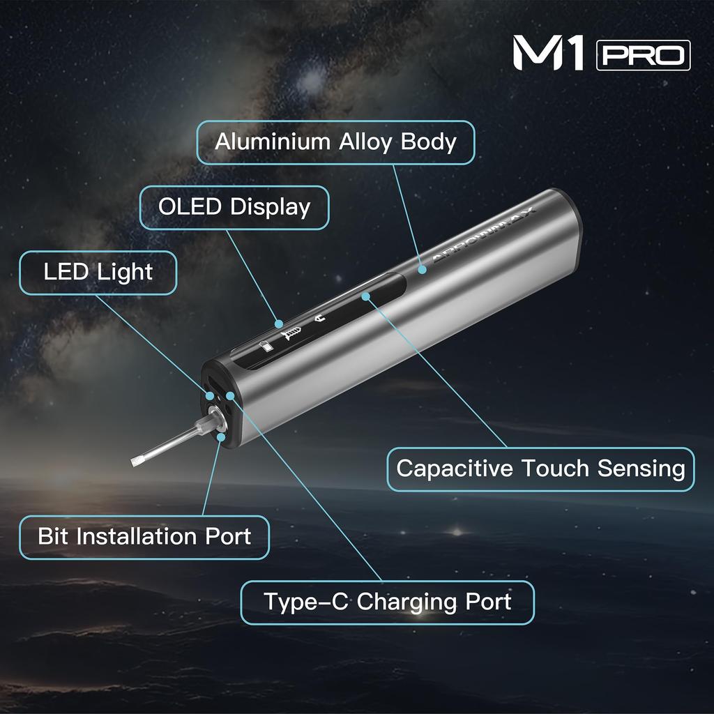 ARROWMAX Мини-электрическая прецизионная электрическая отвертка с магнитной интеллектуальной системой движения, максимальный крутящий момент 3,5 Н·м, набор инструментов для ремонта для и часов, отвертка PRO 7,4 В,