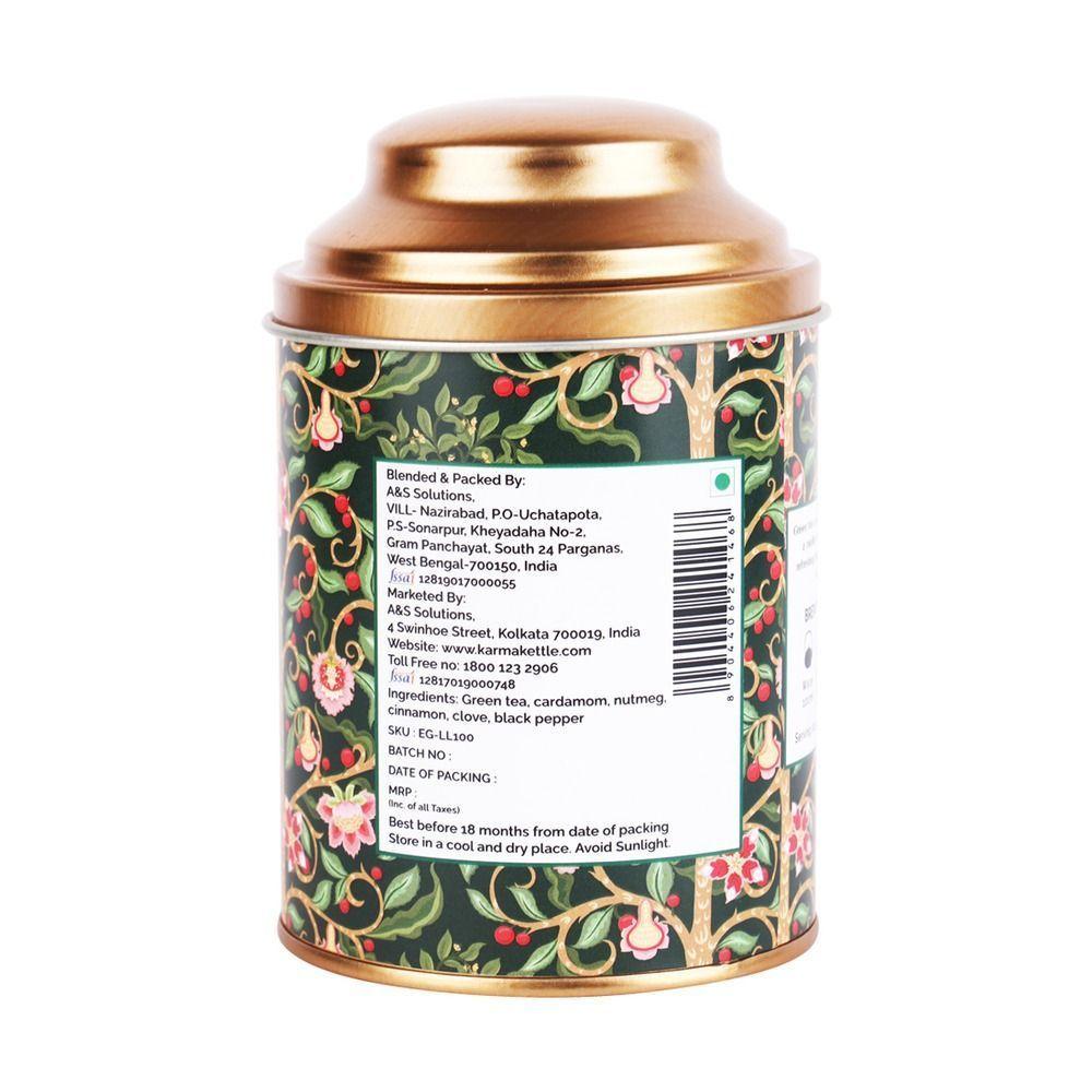 Зеленый чай с Кардамоном (100 г), Elaichi Green Tea, Karma Kettle