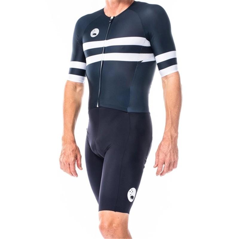 Mens Triathlon Suit Cycling Running Swimming One-Piece Performance Gear With Moisture-Wicking Fabric Safety Design