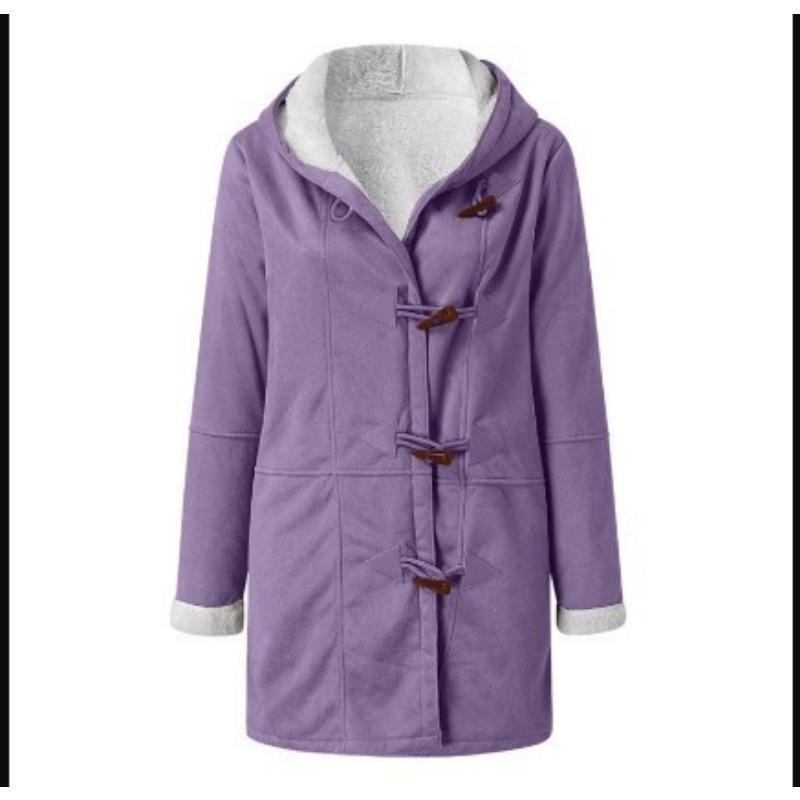 Winter Women's Fleece Warm Coat Top with Plush Neck Pocket Women's Coat