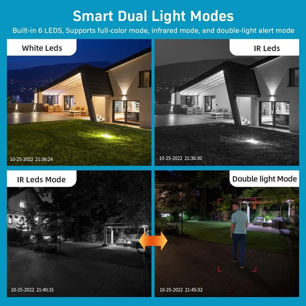 EU 8MP 4K PTZ IP-камера с 8-кратным зумом и двойным объективом, камера видеонаблюдения для обнаружения человека, наружная камера видеонаблюдения, водонепроницаемая и ветрозащитная, Wi-Fi, камера видеонаблюдения Icsee