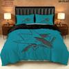 San Jose Sharks Pattern Bedding Quilt Set  Home Decoration  Gift (1 * duvet cover + 2 * pillowcase  without core)