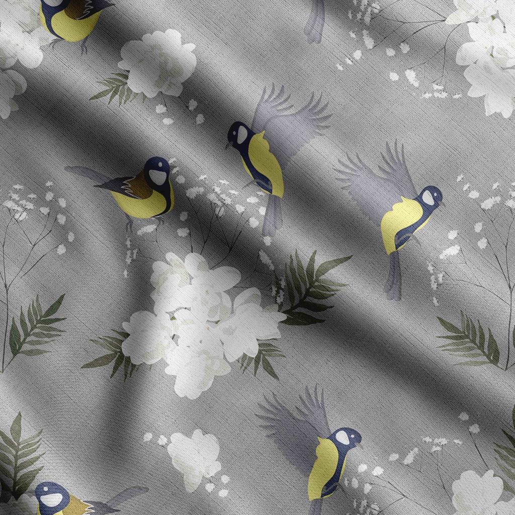 Soimoi Bird & Flowers  Print  Cotton Cambric Quilting Fabric Sold by The Yard 42 Inch Wide Medium Weight Cotton Fabric Sewing  Supplies