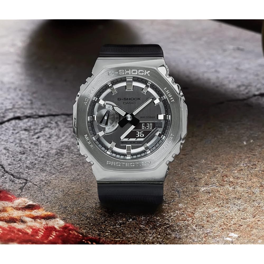 Casio G-Shock GM-2100-1A Аналого-цифровые часы Черный полимерный ремешок Водонепроницаемые