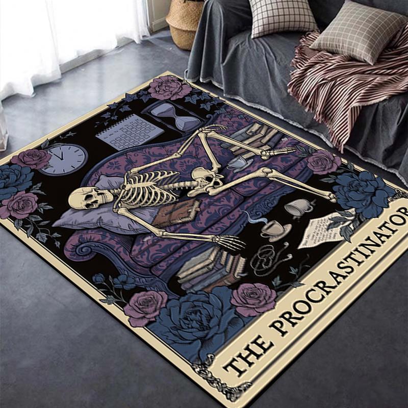 2025 New Skull Sloth Carpet Rug for Living Room Bedroom Home Sofa Decoration,Kids play Non-slip Floor Mat