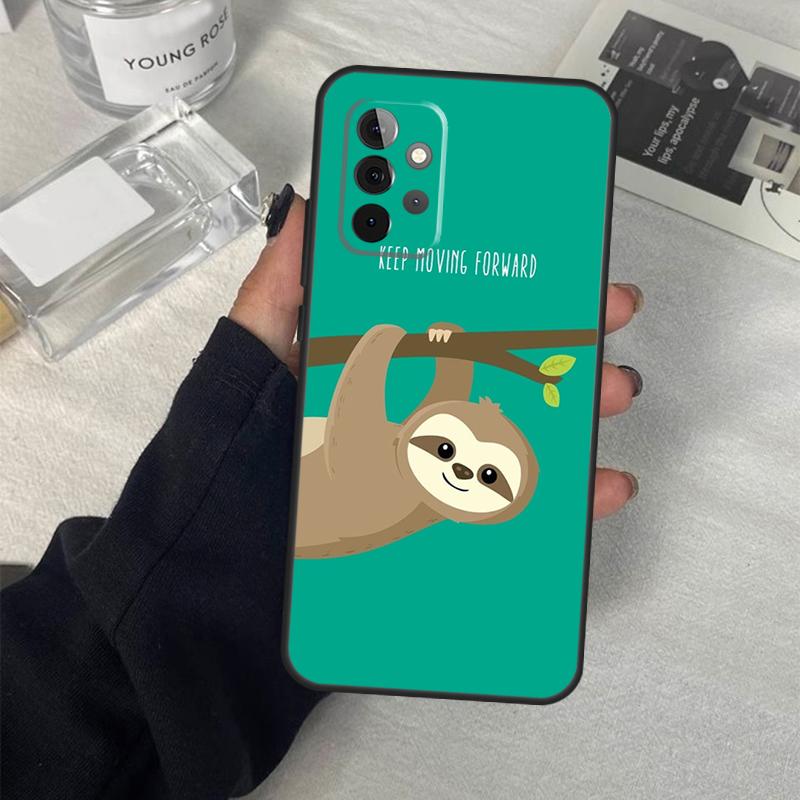 Забавный Милый Чехол со Ленивцами Для Samsung Galaxy A13 A23 A33 A53 A17 A06 A16 A56 A36 A54 A34 A14 A52 A32 A15 A35 A55