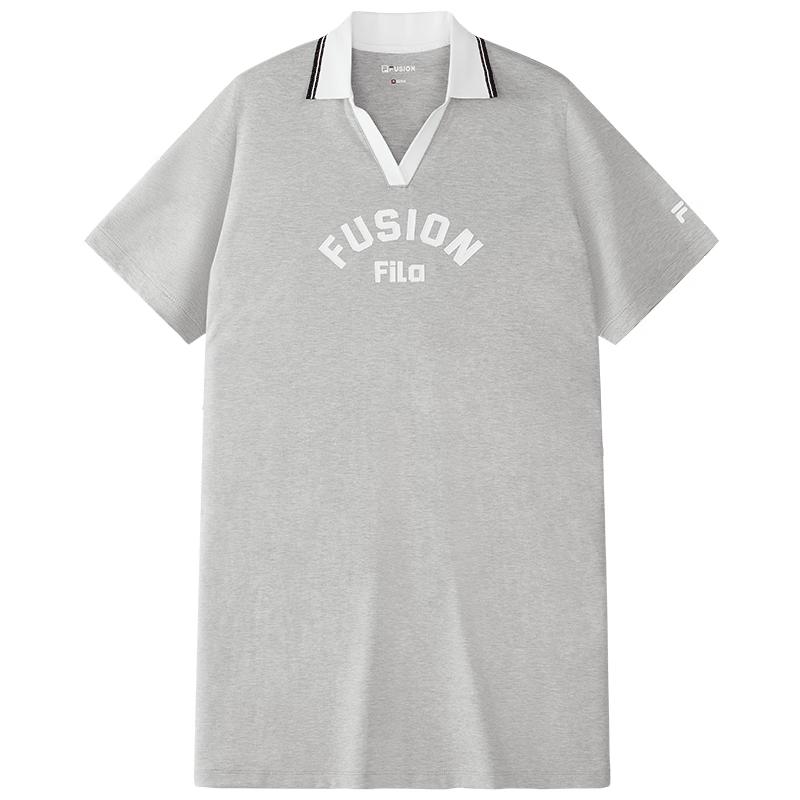FILA FUSION Women's Casual V-Neck Knit Dress
