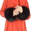 1 Pair Faux Fur Wrist Warmers Fluffy Women Plush Sleeve Cuffs Windproof Thermal Accessory for Jackets Sweaters