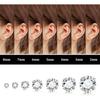 Jstyle 6/7/12 Pairs Hypoallergenic Flat Back Earrings for Women Men, Silver & 14K Gold Stainless Steel Studs, Cubic Zirconia, Birthstone, Surgical
