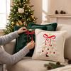 Soft Fluffy Throw Pillow Cover Christmas Tree Cushion Cover Christmas Pillow Cover  Merry Christmas