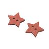 Five Point Star Shape Wooden Buttons 2 Hole Button 20mm Sewing Buttons for Art Craft Sewing Knitting Clothing Decoration