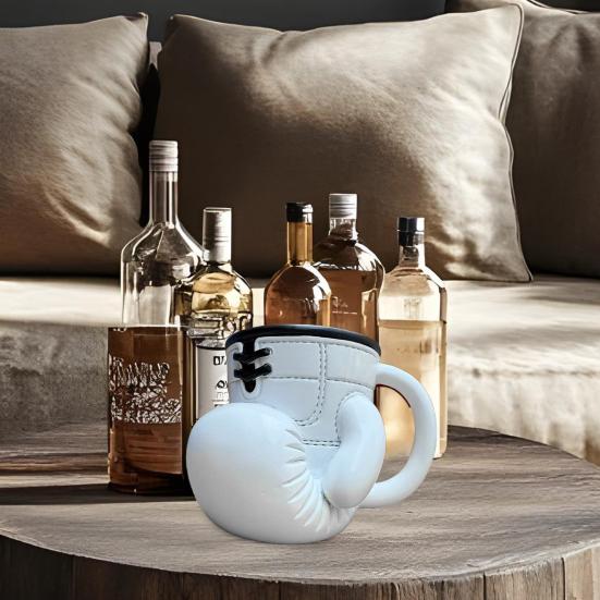 Boxing Glove Coffee Mug Coffee Cup with Stainless Steel Liner 12oz Gloves Shaped Tea Cup Novelty Gift for Fight Fans