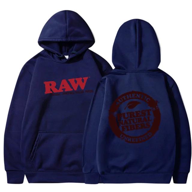 RAW Fashion Hoodie Мужская толстовка из флиса с капюшоном Harajuku Hip Hop Повседневная мужская женская толстовка Высококачественный пуловер с капюшоном