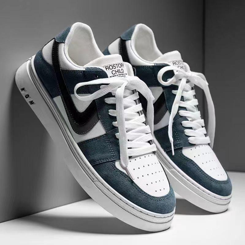 2024 Универсальные мужские черно-белые кеды на мягкой подошве - Дышащие, в трендовом корейском стиле для повседневной носки, Горячо продаваемые среди студентов.