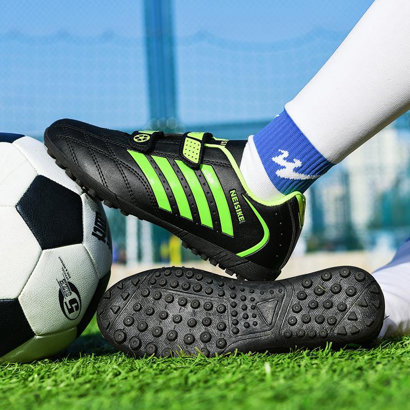 Children and Adolescents Large Size Shock-absorbing Non-slip Wear-resistant Velcro Short Nail Outdoor Football Shoes Training Shoes