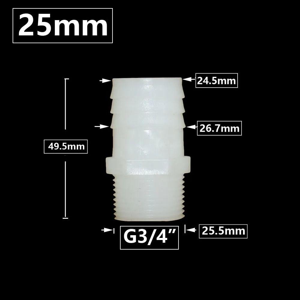 1/10 шт. фитингов для труб, соединитель шланга 10/12/14/16/18/20/25 мм, резьба 3/4 дюйма, соединительная муфта для трубы