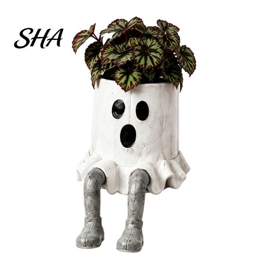 Resin Succulent Planter 2Pcs Whimsical Hanging Leg Planter, Dangling Sitting Flower Pot for Creative Birthday Gift Gardeners Succulents, Funny