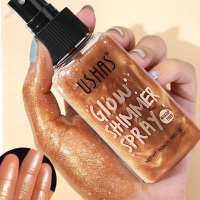 Body Shimmer Liquid Highlight Brightening Illuminator Glitter Mist 76ML