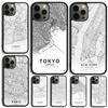 Лондон Сельский Эскиз Городская Карта Чехол для Телефона Для iPhone 17 Air 16 15 14 13 12 11 Pro Max Plus Max Чехол Оболочка coque