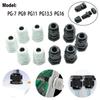 Waterproof Cable Gland 10Pcs Cable Entry IP68 PG7 PG9 PG11 PG13.5 PG16 White Black Nylon Plastic Connector