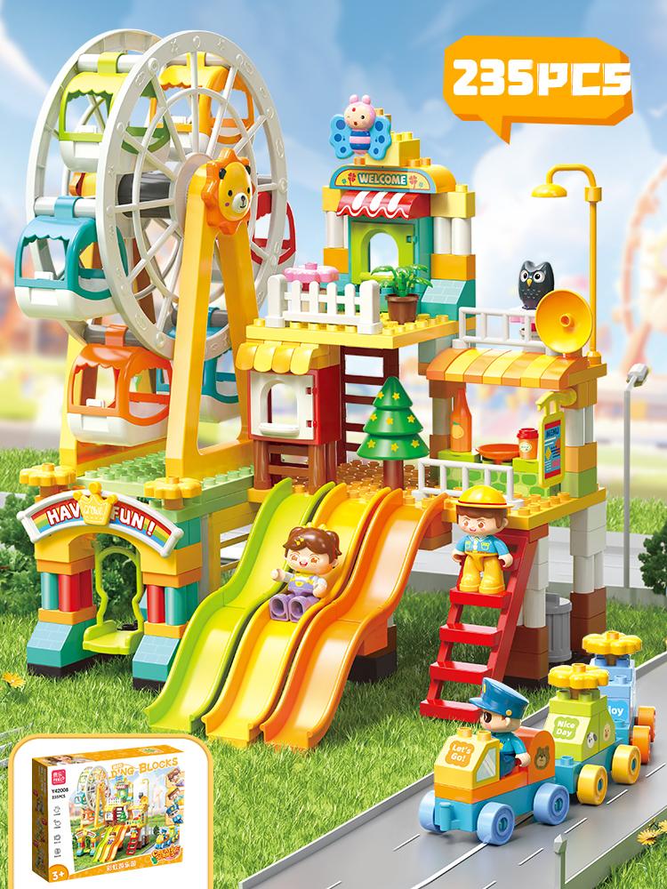 Большие строительные блоки: Игрушки Полицейская и Пожарная Машины, Серия «Город» STEM-обучение для Малышей 1-2 3-5 лет, Подарок для Мальчиков и Девочек