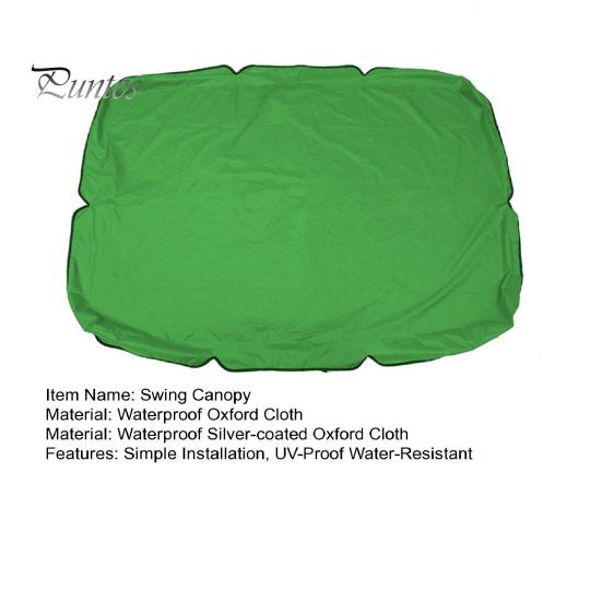 Garden Swing Canopy Replacement UV-Resistant Waterproof Easy To Install Silver-coated Oxford Cloth Swing Seat Cover Sun Shade