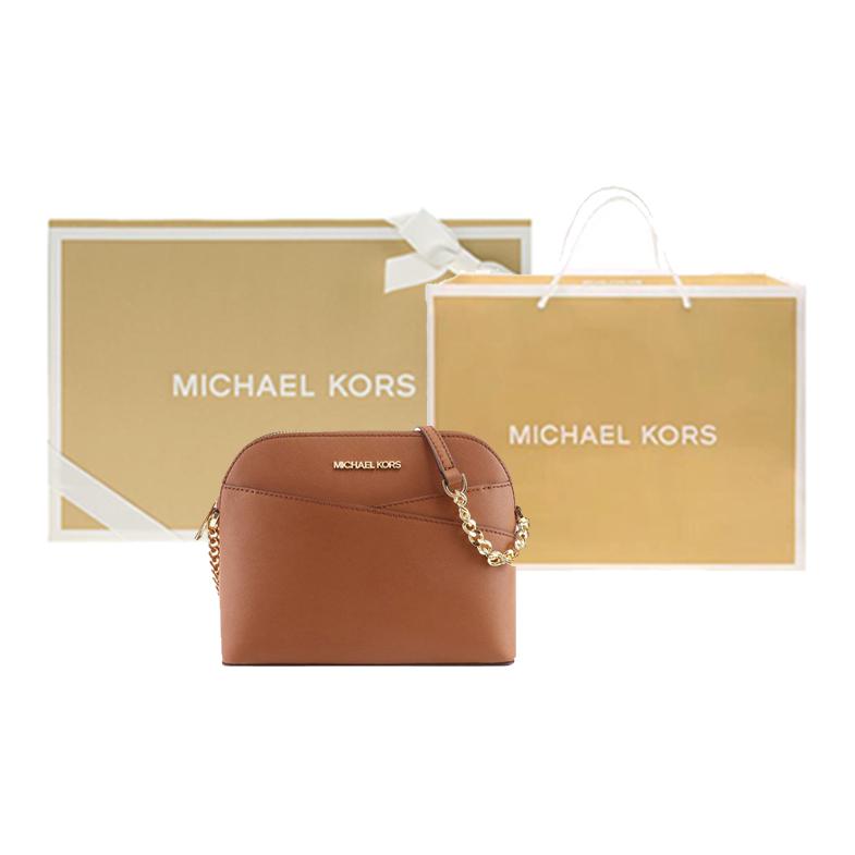 Michael Kors MK Jet Set Travel Кожаная сумка через плечо с цепочкой и логотипом-буквой для поездок и на каждый день Женские сумки Карамельно-коричневый 35F1GTVC6T-LUGGAGE