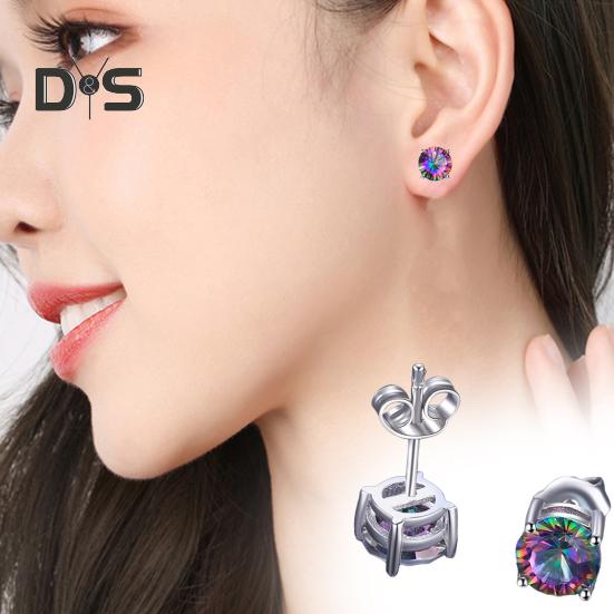 1 пара сверкающих сережек-гвоздиков со стразами из медного материала, легкие блестящие серьги-гвоздики для женщин, ювелирные изделия в подарок